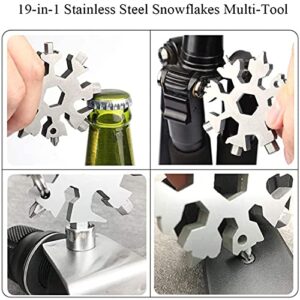 Mens Stocking Stuffers for Christmas Best Stocking Stuffer Ideas,18 in 1 Snowflake Multitool,Outdoor Travel Camping Adventure Snowflake Tool,Husband, Grandpa, Unique Dad Stocking Stuffers From Daughte