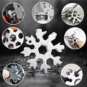 Mens Stocking Stuffers for Christmas Best Stocking Stuffer Ideas,18 in 1 Snowflake Multitool,Outdoor Travel Camping Adventure Snowflake Tool,Husband, Grandpa, Unique Dad Stocking Stuffers From Daughte