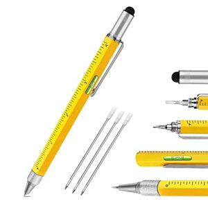 multitool pen – multi-tool diy tool, unique gadget with screwdriver pen, touchscreen stylus,ruler,bubble level,stocking stuffers gifts for carpenter,dad, valetentine’s day, father’ day, boyfriends