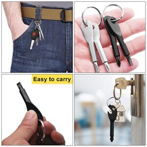 DSSBEFY Portable Keychain Screwdriver Set2 in 1,4 in 1,bottle opener, including Flathead Screwdriver,Phillips Screwdriver and Wrench tool,good stocking stuffers,Men's Keychain Screwdriver gift