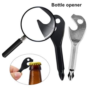 DSSBEFY Portable Keychain Screwdriver Set2 in 1,4 in 1,bottle opener, including Flathead Screwdriver,Phillips Screwdriver and Wrench tool,good stocking stuffers,Men's Keychain Screwdriver gift