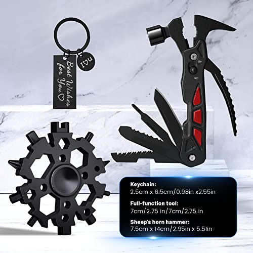 Gifts for Men, Christmas Stocking Stuffers for Kids, Teens, Adults, Dads, Husbands with Hammer and Snowflake Multitool