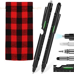 christmas stocking stuffers 9 in 1 multitool pen set christmas gifts with buffalo plaid drawstring bag for men dad teens boyfriend husband birthday father’s day