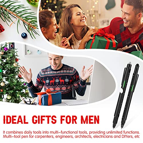 Christmas Stocking Stuffers 9 in 1 Multitool Pen Set Christmas Gifts with Buffalo Plaid Drawstring Bag for Men Dad Teens Boyfriend Husband Birthday Father's Day