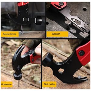 12 in 1 Hammer Multitool with Safety Lock, Camping Accessories Survival Gear,Cool Gadgets for Outdoor Fishing Hiking Anniversary Birthday Christmas Stocking Stuffers Gifts for Men Dad Boyfriend