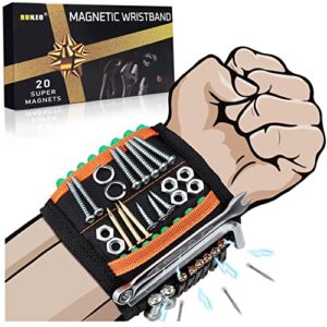 Runleo Magnetic Wristband - Cool Gadgets Tool belt with 20 Strong Magnets to Hold Screws, Gifts for Dad from Daughter Son - Birthday Gift Christmas Stocking Stuffers for Men Women Him Husband Handyman