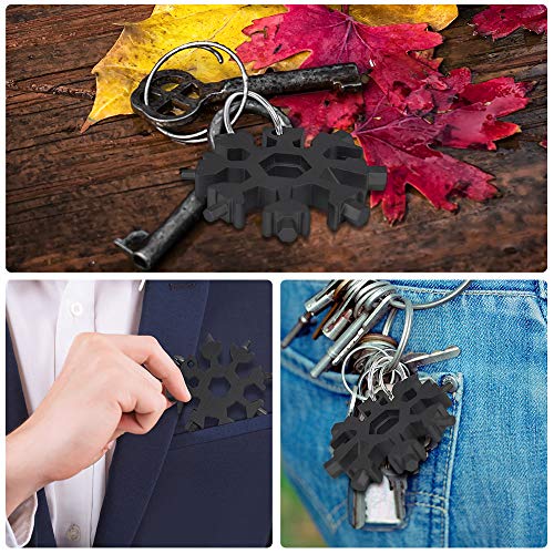 Men Gifts for Christmas Stocking Stuffer, 18-in-1 Snowflake Multi Tools Cool Gadgets Gift for Men Dad Him Husband Bro on Christmas, Valentine Day, Fathers Day, Birthday, Easter