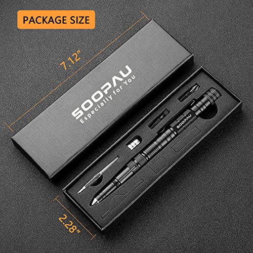 Gifts for Men Boyfriend Dad Husband Son, 10-in-1 Tactical Pen Aluminum Alloy Multitool Pen Survival Gear, Cool Gadgets for Christmas Stocking Stuffers Fathers' Day Anniversary Birthday