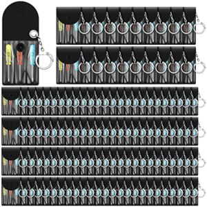 20 pcs mini screwdriver keychain set each set includes 3 mini slotted screwdrivers flathead screwdriver y-shaped screwdrivers in a portable pouch with snap with hook for cool tool party gifts favor