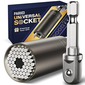 universal socket tools gifts for men: christmas gifts stocking stuffers for dad boyfriend husband professional 7mm-19mm tool sets power drill adapter stuff ideas unique cool gadgets birthday gift