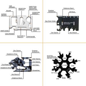 BCHARYA 5 Piece Multitool Set, 9-In-1 Multitool Pen, Wallet Multi-Tool, Cool Gadgets Stocking Stuffers Gifts for Men, Portable Pocket Tools for Outdoors, Home Improvement