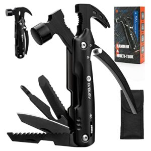 bibury hammer multitool camping tool, 12 in 1 survival gear outdoor multi tool with safety lock, cool gadgets survival multi-tool for outdoor, camping, hiking, christmas present stocking stuffers