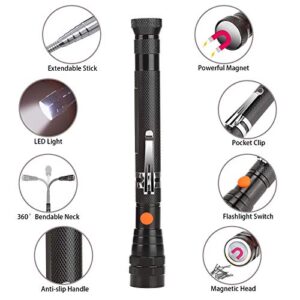 LED Telescoping Magnetic Pickup Tools, Gifts for Men Dad Husband Him From Daughter Son, Christmas Stocking Stuffers, Unique Birthday Gift Ideas for Boyfriend Grandpa Women