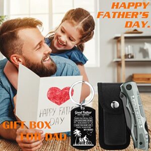 luckdoor Gifts for Dad from Daughter Son,Pocket Knife WORLD'S BEST DAD Christmas Stocking Stuffers for Dad, Fathers Day Birthday Gifts,Cool Gadget for Hiking,Cycling,Camping,Outdoor.