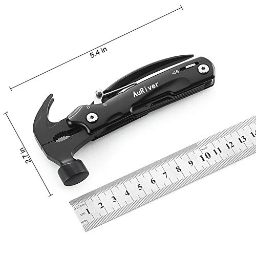 Mini Multitool Hammer,12 in 1 Camping Survival Gear Handy Gifts for Dad, Unique Birthday Gift Ideas for Men Father Him, Cool Gadget Present Stocking Stuffer for Men