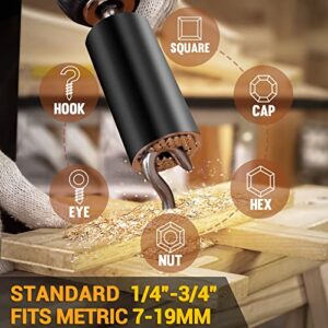 Super Universal Socket Tool Valentines Day Gifts, Cool Stuff Gadgets Grip Socket Set with Power Drill Adapter Fits Most Nut Bolt, Unique Birthday Gift Idea for Him Men Women Boyfriend Husband(7-19MM)