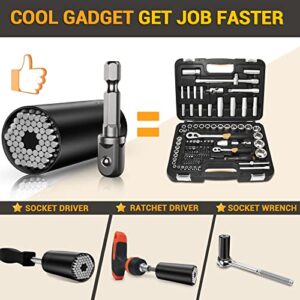Super Universal Socket Tool Valentines Day Gifts, Cool Stuff Gadgets Grip Socket Set with Power Drill Adapter Fits Most Nut Bolt, Unique Birthday Gift Idea for Him Men Women Boyfriend Husband(7-19MM)