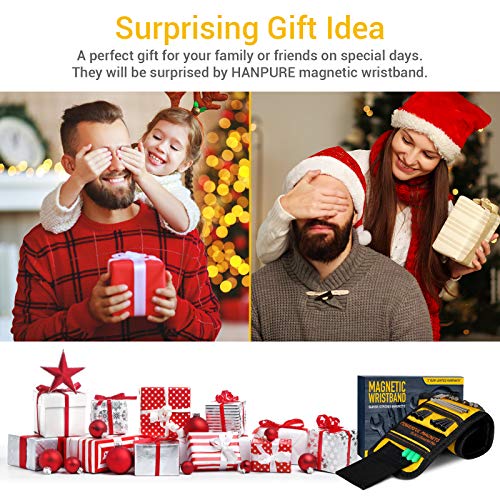 Magnetic Wristband Christmas Stocking Stuffers - Cool Gadgets Birthday Gifts Ideas for Men Women Dad Husband Him Boyfriend Teenagers, Cool Stuff Magnet Wrist Tools Belt Holder for Holding Screws Drill