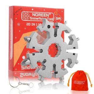 snowflake multitool christmas gifts for men stocking stuffers, cool tools and gadgets for men birthday gifts for boyfriend, husband, grandpa, unique christmas gifts, white elephant gifts for adults