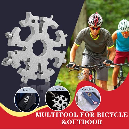 Snowflake Multitool Christmas Gifts for Men Stocking Stuffers, Cool Tools and Gadgets for Men Birthday Gifts for Boyfriend, Husband, Grandpa, Unique Christmas Gifts, White Elephant Gifts for Adults