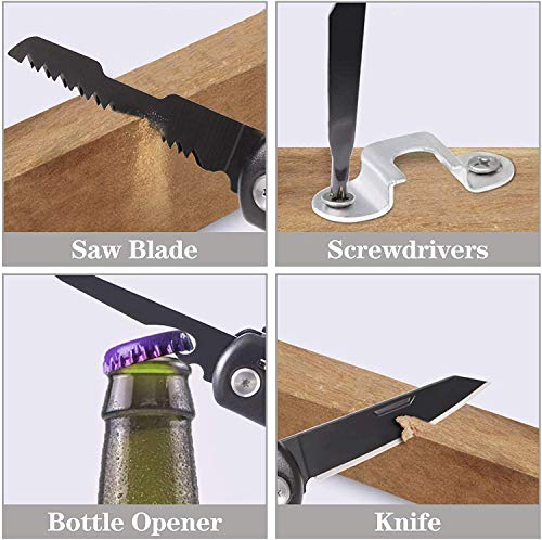 Personalized Christmas Gifts for Grandpa Dad Uncle Custom Name Pocket Multitool Knife, Stocking Stuffers Cool Gadgets Presents for Men Father Him, All in One Tools Mini Hammer Multitool