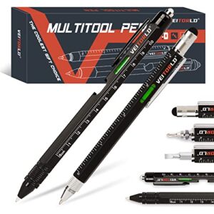 veitorld gifts for men dad husband from daughter wife, valentine’s day, 10 in 1 multi-tool 2pcs pen set, unique birthday gift ideas, anniversary cool gadgets for him boyfriend