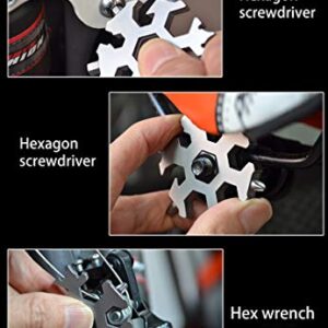 Gifts for Him，18-in-1 Snowflake Multi Tool,Stainless Steel Snowflakes Multi-Tool, Incredible Tool Gifts for Men Christmas,Valentine's Day,Boyfriend ,Grilfriend（Sliver）