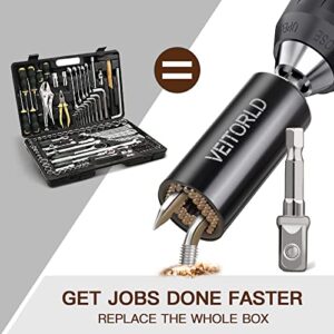 VEITORLD Universal Socket Tools, Gifts for Men Dad Him Husband Father from Daughter Son Wife, Valentine's Day, Unique Cool Gadgets for Grandpa Boyfriend, Super Socket Set1/4'' -3/4''