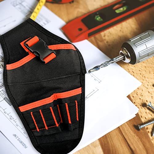 Gifts for Men, LED Flashlight Gloves & Drill Holster for Tool and Bit Storage- Christmas Tool Belts for Men Cool Stuff for Men, Portable Tool Belt Pouch Husband Stocking, Fishing Gadgets