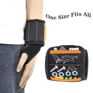 Gift for Men Women Magnetic Wristband, Magnetic Wrist Band Perfectly Fixed Tool Belt Outdoor, 15 Strong Magnets Wristband for Holding Screws, Nails and Drilling Bits, Gift Ideas