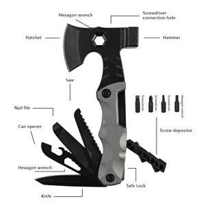 Multi-function Axe, hammer, knife, suitable for camping, fishing, outdoorsy, emergency survival, a unique gifts for men.