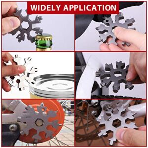 18 in 1 Snowflake Multitool,3 Pack Stainless Steel Snowflake Tool,18-in-1 Star Tool Snowflake Wrench Snowflake Bottle Opener,Best Gifts for Christmas