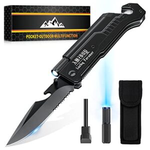 father’s day gifts for dad from daughter son, 7-in-1 pocket multitool knife cool gadgets birthday for men women him husband who have everything wants nothing, tactical survival edc camping accessories