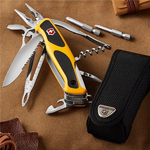 Victorinox Swiss Army RangerGrip Boatsman Multi-Tool Pocket Knife Black/Yellow ,130mm