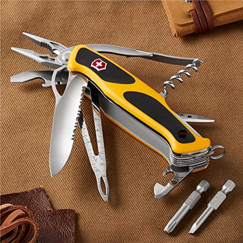 Victorinox Swiss Army RangerGrip Boatsman Multi-Tool Pocket Knife Black/Yellow ,130mm