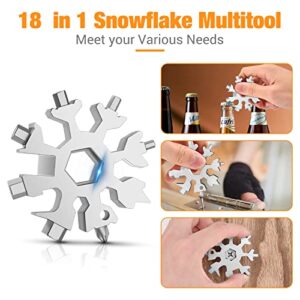 Gifts for Men, 9 in 1 Multitool Pen Set and 18 in 1 Snowflake Multitool, Gifts for Men Who Have Everything
