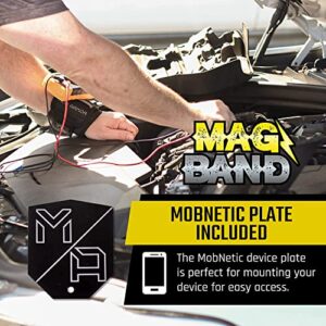 Mob Armor Mag Band Magnetic Wrist Tool Holder - Magnetic Wristband for Holding Screws, Nails, Fasteners, and More, Magnetic Wristband for Mechanic, Handyman, Electrician, Tech Geek, 13" x 3.25"