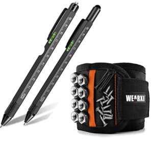 wearxi gifts for men, stocking stuffers for men magnetic wristband, tool gifts for men who have everything, 9 in 1 multitool pen set tech gifts for men,