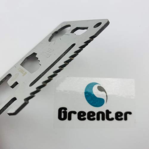 GREENTER G MT908 11 Function Credit Card Size Survival Pocket Tool - 10pack & Keyrings