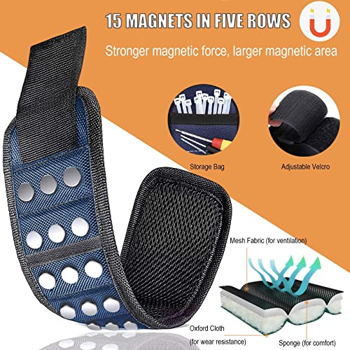 Magnetic Wristband Mens Gifts for Birthday Father's day Christmas, Unique Tool for Holding Screws Gadgets Gift for Dad, Husband, Boyfriend, Handyman mechanics