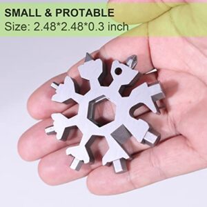 Valentines Day Gifts for Him, Gifts for Men, Snowflake Multitool 2PCS 18 in 1 Stainless Steel Snowflake Multi Tool, Cool Gadgets for Outdoor Travel Camping Daily