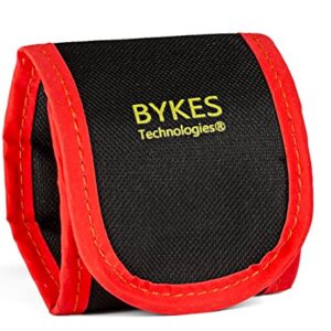 BYKES Magnetic Wristband for Holding Screws, Nuts, Nails and Bolts | Powerful Super Strong Magnetic Tool Wristband for Men and Women | Large Magnetic Wrist Tool Holder | Tool Gifts for Men | Red/Black