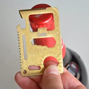 Cool Unusual Gadgets Gifts for Men 11-in-1 Wallet Multitool Tool All in One EDC tools (GOLD 11-in-one)