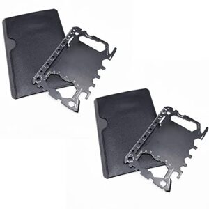 2pack credit card multitool quick repair home improvement pocket survival 43 in 1 multi-tool card with bottle opener fish spear