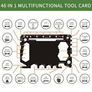 2Pack Credit Card Multitool Quick Repair Home Improvement Pocket Survival 43 in 1 Multi-Tool Card with Bottle Opener Fish Spear
