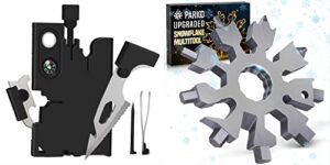 stocking stuffers:upgraded credit card tool multitool+20-in-1 snowflake multi tools