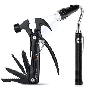 biib stocking stuffers gifts for men, mini hammer multitool led magnetic pickup tools cool gadgets gifts for husbands, for men, dad, boyfriend, unique gifts for men, him