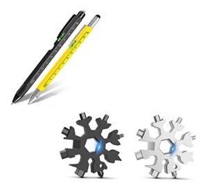 stocking stuffers for men, 18 in 1 snowflake multitool gifts for men,9 in 1 multitool pen set, christmas gifts for men