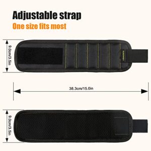 Magnetic Wristband for Holding Screws,KUSONKEY Christmas Gifts for Men Who have Everything,Wrist Magnetic Screw Holder with Strong Magnets,Wrist Magnet Tool for Dad,Father,Handyman,Electrician