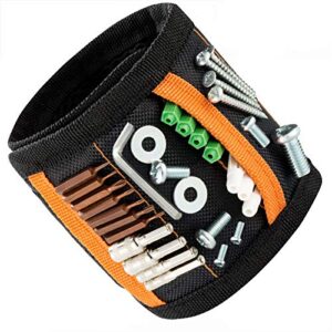 jianyi magnetic wristband with 15 strong magnets for holding screws, nails, drill bits, bolts, tools – best unique gift for men, diy handyman, father/dad, husband, boyfriend, him, women